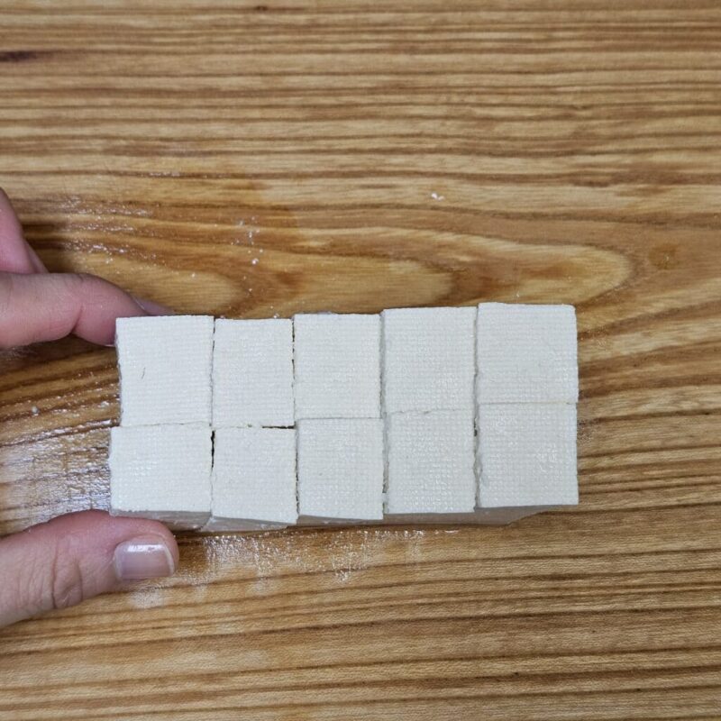 キムチチゲレシピ　材料豆腐画像